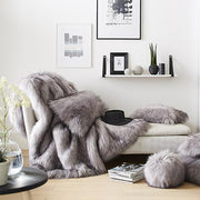 Faux Fur 55" Floor Pillows by Evelyne Prelonge Paris Pillow Evelyne Prelonge Himalaya Pearl 