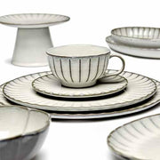 Inku Stoneware Dinner Plate, White, 10.6", Set of 4 by Sergio Herman for Serax Dinnerware Serax 