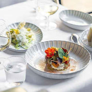 Inku Stoneware Salad Plate, White, 9.4", Set of 4 by Sergio Herman for Serax Dinnerware Serax 