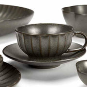 Inku Stoneware Coffee Cup, Green, 5 oz., Set of 4 by Sergio Herman for Serax Dinnerware Serax 
