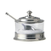 Jam Pot with Spoon by Match Pewter Container Match 1995 Pewter 
