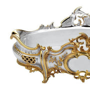 Louis XV Silverplated Gold Accented 14" Jardinière/Planter by Ercuis Planter Ercuis 