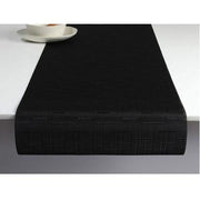 Chilewich: Bamboo Woven Vinyl Table Runners 14" x 72" Table Runners Chilewich Runner 14" x 72" Jet Black 