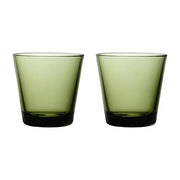 Kartio Glasses, Set of 2 or Single by Kaj Franck for Iittala Glassware Iittala 7 oz. Moss Green 