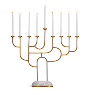 Rova Brass and Marble Hanukkah Menorah by L'Objet Seasonal & Holiday Decorations L'Objet 