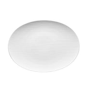 Mesh Large Oval Platter by Gemma Bernal for Rosenthal Dinnerware Rosenthal Solid White 