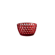 Lente Synthetic Crystal Acrylic Snack or Cereal Bowl, 6", Set of Four by Mario Luca Giusti Glassware Marioluca Giusti Red 