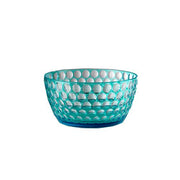 Lente Synthetic Crystal Acrylic 10" Salad Bowl by Mario Luca Giusti Glassware Marioluca Giusti Turquoise 