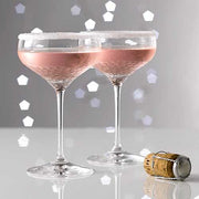 Sequin Champagne Saucer, Set of 2, 10.5" by Vera Wang for Wedgwood Glassware Wedgwood 
