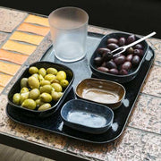 La Nouvelle Table Stoneware Rectangular Plate N°2, Blue/Grey, 12.5" x 5.9", Set of 4 by Merci for Serax Dinnerware Serax 