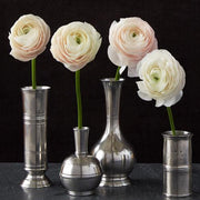 Footed Cylinder Vase, 6.7" by Match Pewter Vases, Bowls, & Objects Match 1995 Pewter 