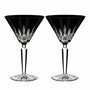 Lismore Black 8 oz. Martini Glass, Set of 2 by Waterford Stemware Waterford 