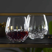 Lismore Nouveau 14 oz. Stemless Light Red Wine Glass, Set of 2 by Waterford Drinkware Waterford 