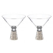 Truro Platinum Martini Glass, 8 oz., Set of 2 by Michael Wainwright Glassware Michael Wainwright 