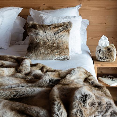 Faux Fur Blankets or Bedspreads by Evelyne Prelonge Paris