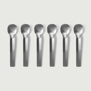 Mono V Stainless Steel Espresso Spoon, Set of 6 by Mark Braun for Mono Germany Spoon Mono GmbH 