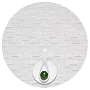 Chilewich: Bamboo Woven Vinyl Placemats, Set of 4 Placemat Chilewich Round 15" Dia. Moonlight 