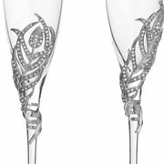 Mora Champagne Flute Two Piece Set, Silver by Olivia Riegel Glassware Olivia Riegel 