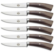No. 640 Plenum Steak Knives with Ox Horn Handle, Set of 6 by Berti Steak Knife Berti 
