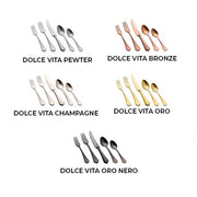 Dolce Vita Pewter Serving Fork & Spoon Set by Mepra Flatware Mepra 