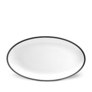 Soie Tressee Black Oval Platter, Large by L'Objet Dinnerware L'Objet 
