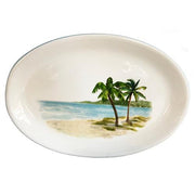 Palm Breezes Oval Platter, 12" x 15" by Abbiamo Tutto Dinnerware Abbiamo Tutto 