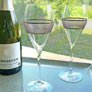 Panthera Glassware: Platinum Prosecco, Set of 2 by Michael Wainwright Glassware Michael Wainwright 