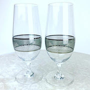 Panthera Glassware: Platinum Stemmed Water, Set of 2 by Michael Wainwright Glassware Michael Wainwright 