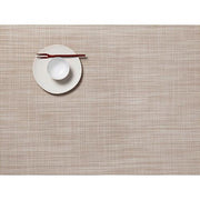 Chilewich: Woven Vinyl Mini Basketweave Placemats, Sets of 4 Placemat Chilewich Rectangle (14" x 19") Parchment 