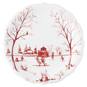 Country Estate Winter Frolic "Mr. & Mrs. Claus" Ruby Party Plate Set of 4 by Juliska Dinnerware Juliska 