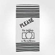 Please No Selfies in the Bathroom Terry Towel by Twisted Wares Tea Towel Twisted Wares 