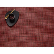 Chilewich: Basketweave Woven Vinyl Placemats Sets of 4 & Runners Placemat Chilewich Rectangle 14" x 19" Pomegranate 