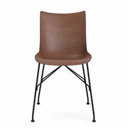 P/Wood Chair by Philippe Starck for Kartell Chair Kartell Basic Veneer Dark Wood Black 