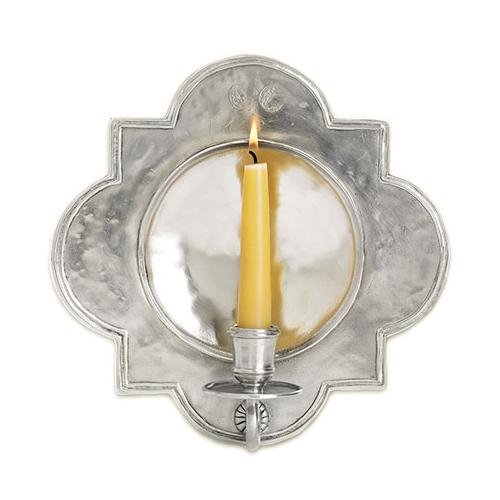 Match Pewter Quatrefoil Wall Sconce