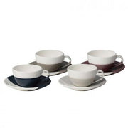 Coffee Studio Flat White 5.6 oz. Cup & Saucer, Set of 4 by Royal Doulton Coffee & Tea Royal Doulton 