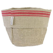 French Monogramme Linen Bread Basket by Thieffry Freres & Cie Bread Basket Thieffry Freres & Cie Red 