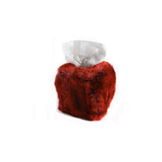 Faux Fur Tissue Box Cover, Square or Rectangle by Evelyne Prelonge Paris Tissue Box Evelyne Prelonge Red SALE Square 