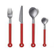 Ring 24 Piece Flatware Set and Flatware Stand by Mark Braun for Mono Germany Flatware Mono GmbH Red 