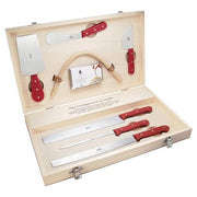 No. 480 Italian Versatile Cheese Knives Boxed Set of 6 with Red Lucite Handles by Berti Knive Set Berti 