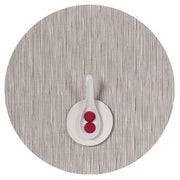 Chilewich: Bamboo Woven Vinyl Placemats, Set of 4 Placemat Chilewich Round 15" Dia. Chalk 