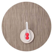 Chilewich: Bamboo Woven Vinyl Placemats, Set of 4 Placemat Chilewich Round 15" Dia. Dune 