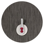 Chilewich: Bamboo Woven Vinyl Placemats, Set of 4 Placemat Chilewich Round 15" Dia. Grey Flannel 