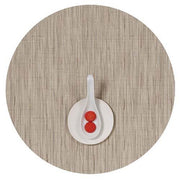 Chilewich: Bamboo Woven Vinyl Placemats, Set of 4 Placemat Chilewich Round 15" Dia. Oat 