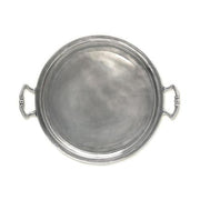 Round Tray with Handles, 14.8" by Match Pewter Serving Tray Match 1995 Pewter 