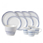 Pacific Blue Lines 16 Piece Dinnerware Set by Royal Doulton Dinnerware Royal Doulton 
