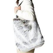 Faux Fur Shoulder Bag by Evelyne Prelonge Paris Tote Bag Evelyne Prelonge Glacier 