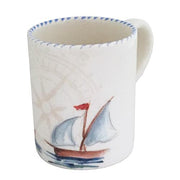 Sailboat Mug with Handle, 15.5 oz., Set of 3 by Abbiamo Tutto Dinnerware Abbiamo Tutto 