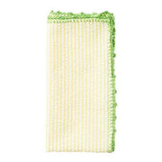 Seersucker Striped Cotton Napkins, Set of 4, 21” by Kim Seybert Cloth Napkins Kim Seybert Yellow/Green 