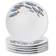 Lake Fish Salad/Dessert Plate Set of 6, 8" by Abbiamo Tutto Dinnerware Abbiamo Tutto 