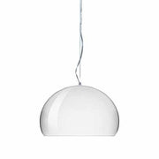 Small FL/Y Metal Suspension Lamp by Ferruccio Laviani for Kartell Lighting Kartell Chrome 